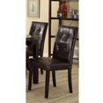 thumbnail image 3 of Espresso Brown Finish Faux Leather 6pc Dining Chairs Tufted Back Upholstered Cushion Seat Chair Dining Room, 3 of 8