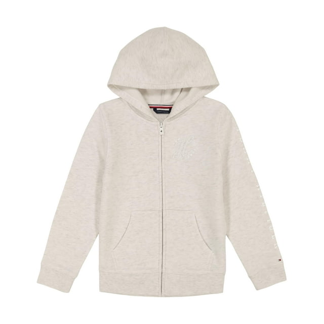 Sudadera con capucha Tommy Hilfiger para niñas, forro polar con cierre completo, 8-10 años