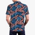 thumbnail image 4 of Balery Tropical Leaves Printed Men’s Short Sleeve Polo Shirt, Midweight Men's Shirt,Golf Polo shirts -3X-Large, 4 of 9