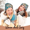 thumbnail image 4 of Lsque Vintage Floral Butterflies Pattern Knitted Beanie, Unisex Winter Hat, Knit Hat Winter Beanies Thick Fisherman Beanies Cuffed Plain Skull Caps, 4 of 6