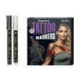 thumbnail image 4 of 10/12/18/24 Color Temporary Markers - -Safe Washable Body Art Pens With Stencils For Parties And 10ml, 4 of 6