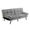 Mainstays Memory Foam Futon, Gray Faux Suede