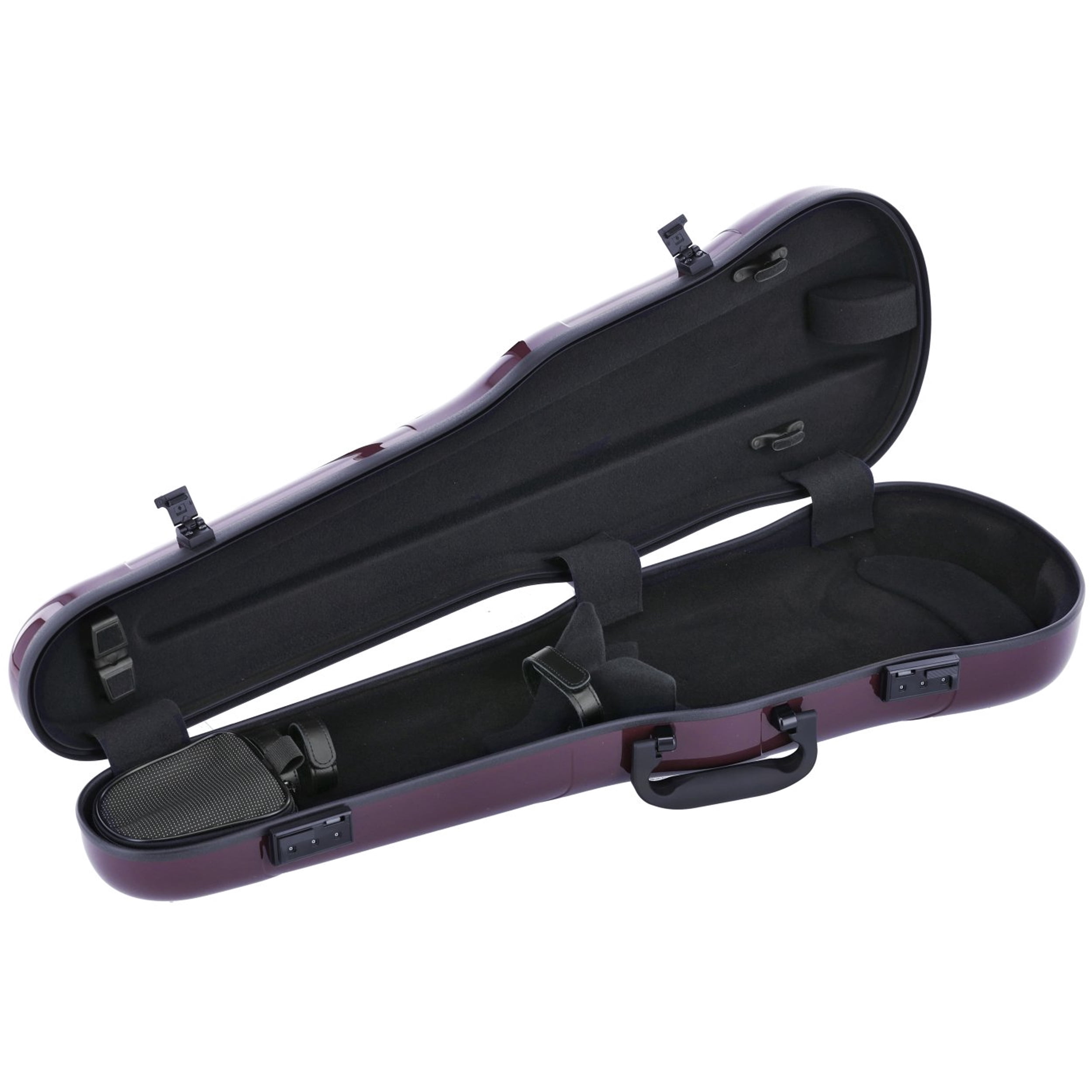 GEWA Violin Case, Air 1.7, Shaped, 4/4, Purple/Black, High Gloss w/Subway Handle