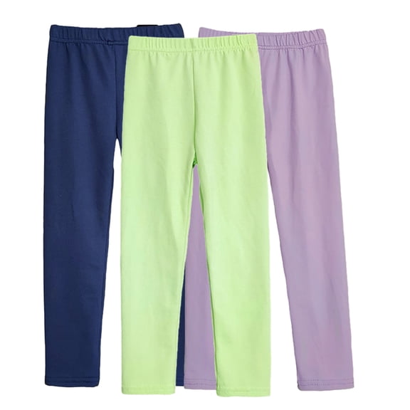 LYMAYTER Toddler Girls Cotton Leggings Kids Stretchy Leggings Super Soft Casual Pants Trousers for Spring Summer 2-10Y