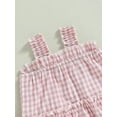 thumbnail image 5 of Genuiskids Baby Toddler Girls Cotton Plaid Princess Dress 3M 6M 12M 2T 3T 4T Kids Girl Summer Dress Sleeveless A-line Dress Toddler Beach Party Sun Dress, 5 of 7