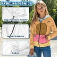 thumbnail image 6 of Chaqlin Funny Capybara Head Lightweight Zip Up Hoodie for Boys Girls Long Sleeve with Pockets Comfy Casual Fall Outerwear Size 10-12, 6 of 7