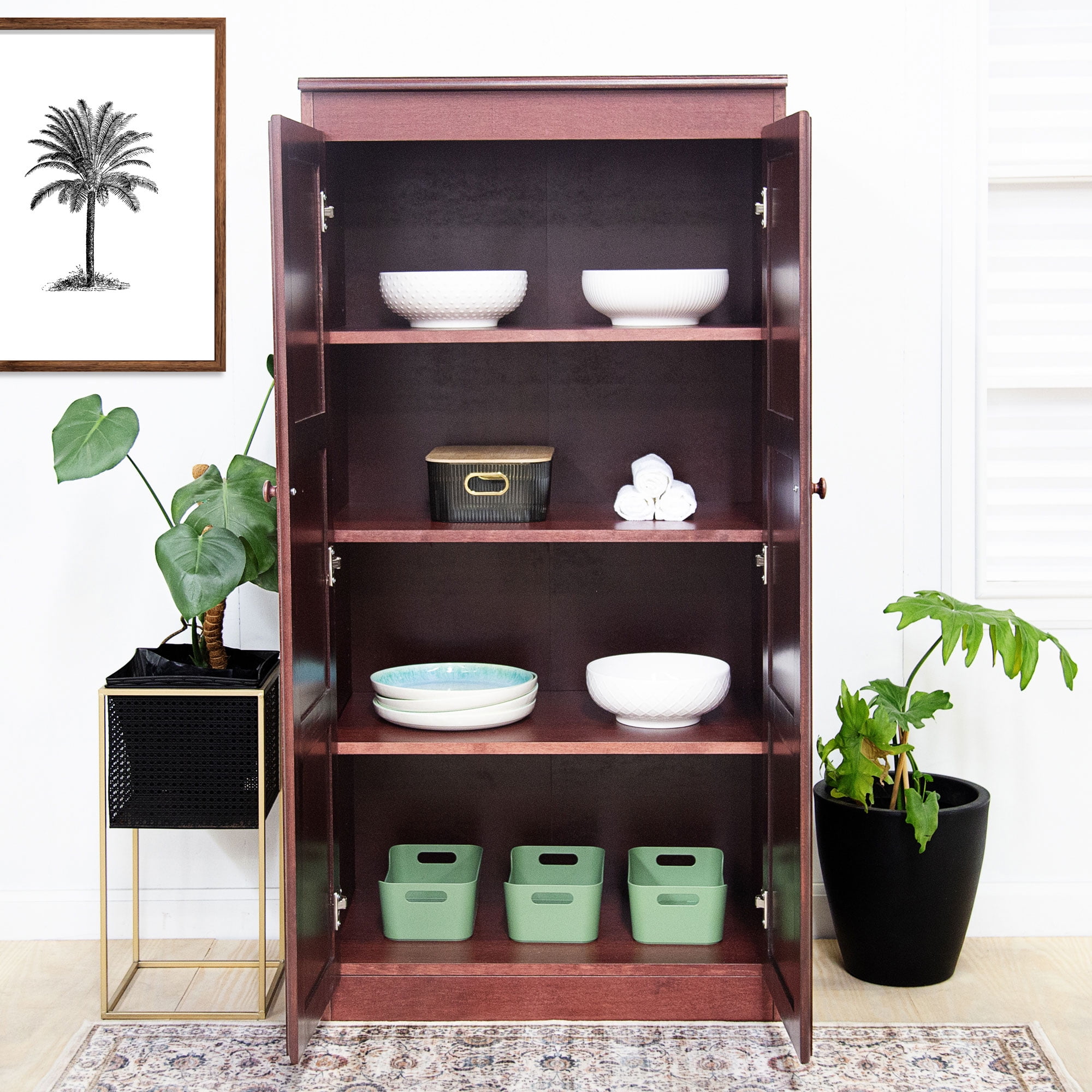 Concepts in Wood Storage Cabinet -  Adjustable Shelves - 30 x 60 (Cherry)