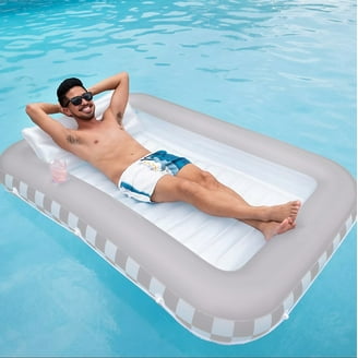 Giant Inflatable Honeycomb Pool Float - Holds 6 People & 1000+ Lbs, With Mesh Seats & Cup Holders + Bonus Beach Ball