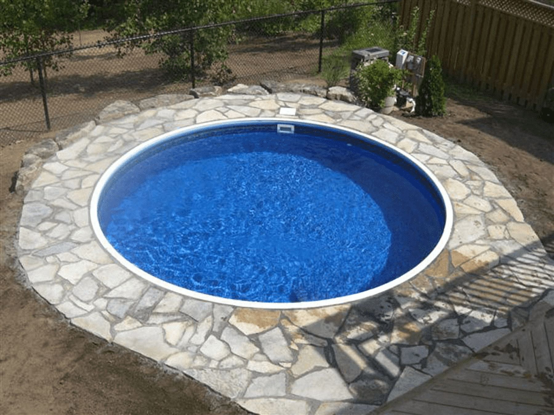 Lake Effect Pools 12' x 24' x 52" Oval Dominica Semi Inground Swimming Pool
