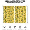 thumbnail image 2 of Boys Girls Kids Nursery Curtains Kiwi Fruit Pattern Background Print Pattern Window Drapes for Living Room Bedroom Playroom Decor Rod Pocket 42x63Inch 2 Panels, 2 of 2