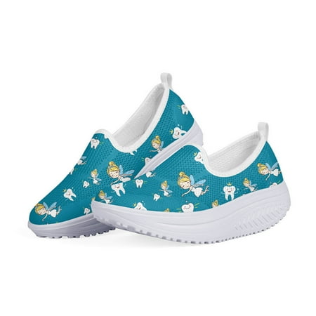 

WHEREISART Funny Tooth Dentist Flats Platform Heightreasing Women Shoes Casual Sneakers Summer Swing Fitness Black Shoes