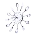 thumbnail image 4 of Herwey Kitchen Wall Clock, Large 3D Mirror Surface Silver Modern Design Cutlery Kitchen Utensil Spoon Fork Wall Clock DIY, 4 of 7