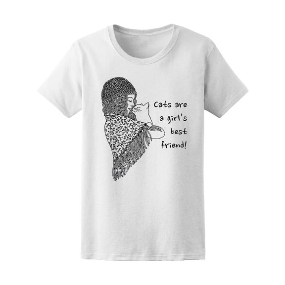 Cats Are Girl's Best Friend Tee Women's -Image by Shutterstock