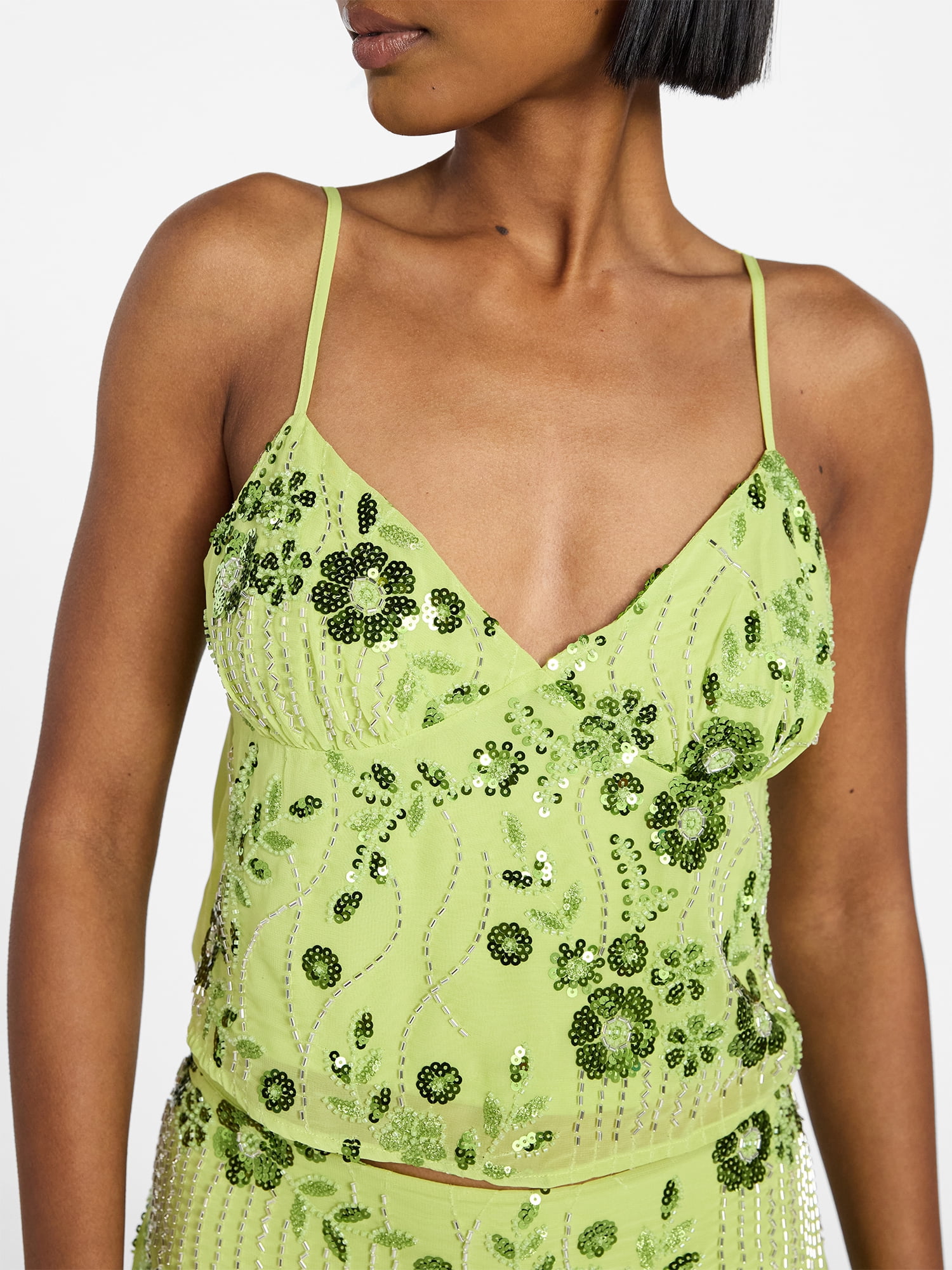 No Boundaries Embellished Camisole Top, Women's XXS-XXL