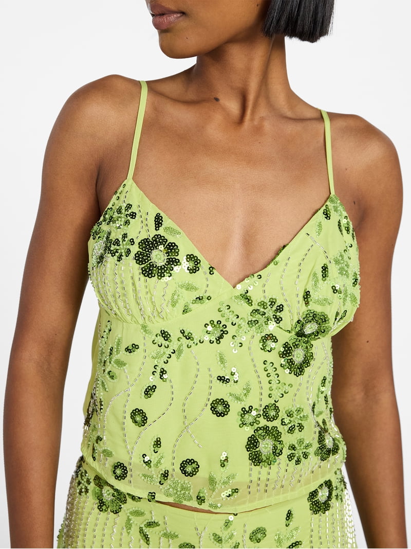 No Boundaries Junior's Beaded Camisole, Sizes XXS-XXL - Walmart.com
