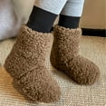thumbnail image 2 of DMDUOU Girls Floor Boots Warm Indoor Slippers Warm Bootie Sock Home Ankle High Boots Noiseless Flat Non-Slip Shoes Yellow 27, 2 of 6