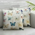 thumbnail image 3 of Nawypu  Watercolor Butterfly Decor Throw Pillow Cover, Linum Square Pillow Case Cushion for Home Sofa Couch, Gift forWomen,, 3 of 5