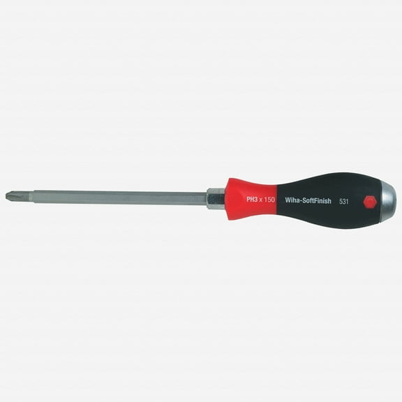 Wiha 53120 #3 x 150mm SoftFinish Extra Heavy Duty Phillips Screwdriver