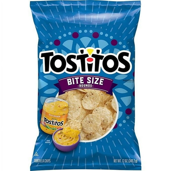 1x Tostitos Tortilla Chips Bite Size Rounds Bag, 12 Oz