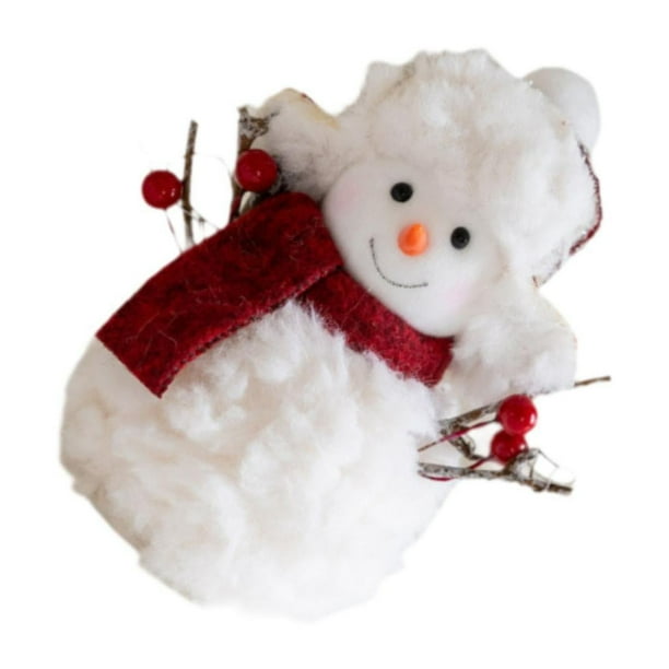 Muñeco de nieve navideño, muñeco de peluche tejido, decoración navideña de dibujos animados. 10x11cm