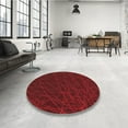 thumbnail image 3 of Ahgly Company Indoor Square Patterned Ferrari Red Area Rugs, 3' Square, 3 of 6