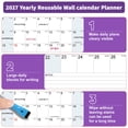 thumbnail image 3 of AWANFI 2027 Wall Calendar Dry Erase - 36" x 24", Double Sided Erasable & Reusable Yearly Wall Calendar Large Schedule Planner for Home, Office, Plan Organizer, 3 of 7