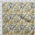 thumbnail image 4 of oneOone Cotton Cambric Mustard Yellow Fabric Leaves Diy Clothing Quilting Fabric Print Fabric By Yard 42 Inch Wide, 4 of 6
