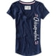 thumbnail image 1 of Camiseta gráfica con cuello en V para mujer de Aeropostale, azul, grande, 1 of 1