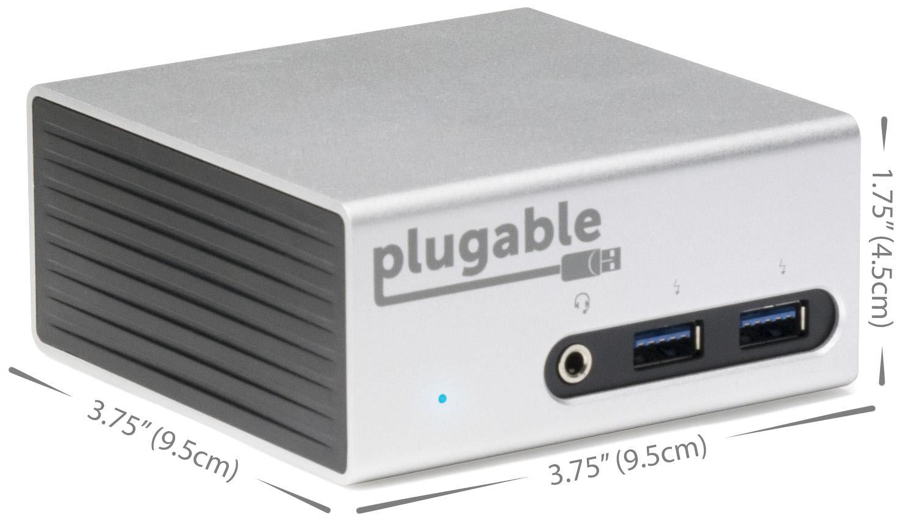 Plugable Universal USB 3.0 Docking Station with Dual Video Outputs and 4K Support for Windows 10, 8.1, 7 (HDMI and DVI or VGA, Gigabit Ethernet, Audio, 4 USB 3.0 Ports, VESA Mount Aluminum Mini)