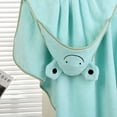 thumbnail image 5 of LNKOO Baby Ultra Soft Bamboo Hooded Baby Towel - Hooded Bath Towels with Ears for Babies, Toddlers - Large Baby Towel - Cute for Boys and Girls 35*35inch, 5 of 7
