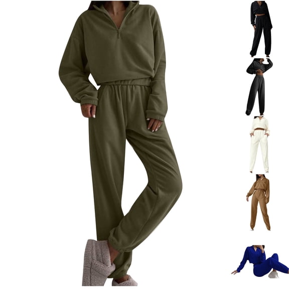 QSXADF Fall 2 Piece Sweatsuits Women Casual Tracksuit Set Graphic Long Sleeve Top And Pants Fashion Casual With Pockets Women Fall Winter Outfits