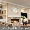 thumbnail image 3 of Sorbus Large Wall Clock - Minimalist White Wood with Gold Metal Accents - Scandinavian Room Décor, 3 of 8