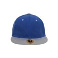thumbnail image 2 of Top Headwear Polyester Two-Tone Flat Bill Snapback - Royal/Grey, 2 of 3