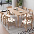 thumbnail image 6 of Pioneer Flower Seat Covers for Dining Room Chairs Set Of 6,Stretch Printed Washable Chair Seat Cover with Elastic Ties and Button,Removable Waterproof Couch Cushion Covers, 6 of 6