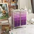 thumbnail image 4 of Costway 20 Drawers Rolling Storage Cart Art Craft Organizer on Wheels Multipurpose Purple, 4 of 10