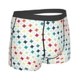 thumbnail image 2 of KLL Colorful Geometric Men's Cotton Boxer Briefs Underwear-Small, 2 of 8