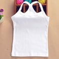thumbnail image 5 of ZACPNCV 5 Pack Girls Dance Tank Tops Racerback Camisole Spaghetti Strap Camis Sleeveless Undershirts Ballet Gymnastics Wear White 8-9 Years, 5 of 9