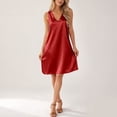 thumbnail image 5 of Horkkom Silk Nightgown for Women V Neck Sleeveless Nightgowns Lightweight Loose Comfy Sleep Shirts L, 5 of 6