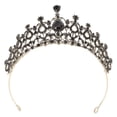 thumbnail image 3 of EeaseMX 1 corona de novia de estilo barroco, elegante corona de diamantes de imitación, accesorio para vestido de novia., 3 of 7
