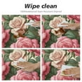 thumbnail image 4 of Nawypu  Round Tablecloth,Pink Rose on Old Grunge Indoor &amp; Outdoor Table Cover for Christmas, Thanksgiving, Event, 4 of 7