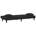 thumbnail image 3 of vidaXL 2 Piece Sofa Set with Pillows Black Velvet, 3 of 5