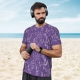thumbnail image 4 of Wukai Lavender Flowers Print Men's Short-Sleeved Mesh T-Shirt,Quick-Dry Short Sleeve Workout T-Shirt-Small, 4 of 8