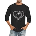 thumbnail image 1 of Blusas y camisas de manga larga con cuello redondo para hombre, blusa informal con cuello redondo y manga corta, blusa estampada de poliéster para hombre., 1 of 3
