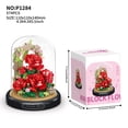 thumbnail image 3 of HZLKADAQ Eternal Flower Building Blocks with Display Dome - DIY Artificial Flower Bouquet Set, Forever Blooming Floral Model, Ideal Gift for Valentine's Day,Mother's Day,Birthday, 3 of 8