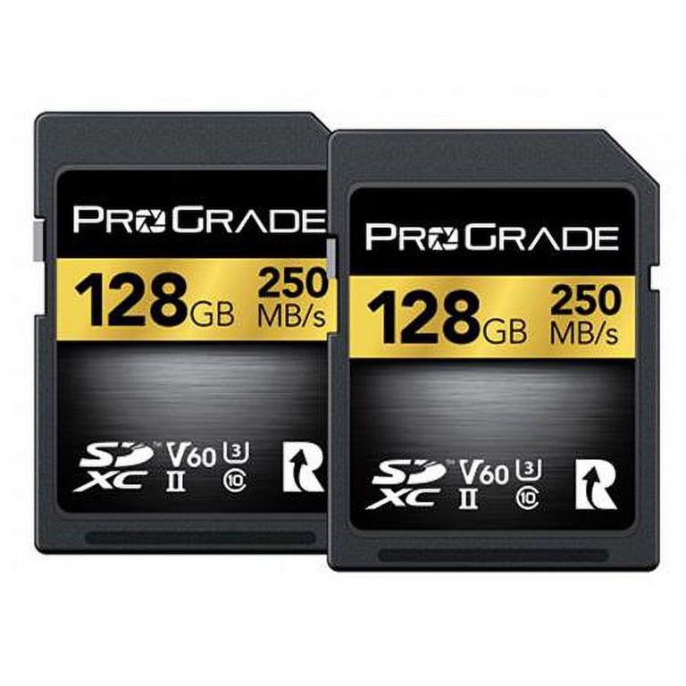 128GB SDXC UHS-II U3 Class 10 V60 Memory Card, 2-Pack - Walmart.com