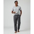 thumbnail image 7 of NY Threads Mens Flannel Pajama Pants with Pockets Soft Cotton Sleepwear Lounge PJ Bottoms, XX-Large, Black/Grey, 7 of 7