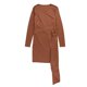thumbnail image 2 of Bar III Vestido asimétrico sólido para mujer, Marrón, XS, 2 of 2