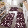 thumbnail image 2 of Burgundy Rock Skull Pattern Kitchen Rugs Sets Of 3,Kitchen Runner Rugs Non Skid Washable,Decorative Kitchen Floor Mats for Kitchen,Sink,Laundry,17"x30"+ 17"x47" + 17"x59", 2 of 6