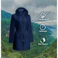 thumbnail image 4 of Rosvigor Womens Lightweight Jackets Windbreaker Jackets Woman Long Waterproof Hooded Raincoat with Pockets, 4 of 5