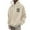 Beige, variant on Men's Outdoor Casual Hooded Drawstring Sweatshirt, GOOD THINGS TAKE TIME Graphic Print Pullover for Hiking, Streetwear,Beige,L